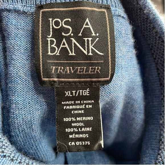 Jos. A Bank merino wool sweater Light weight Collection Modern Fit 1/4 Zip sz xl - Picture 4 of 10